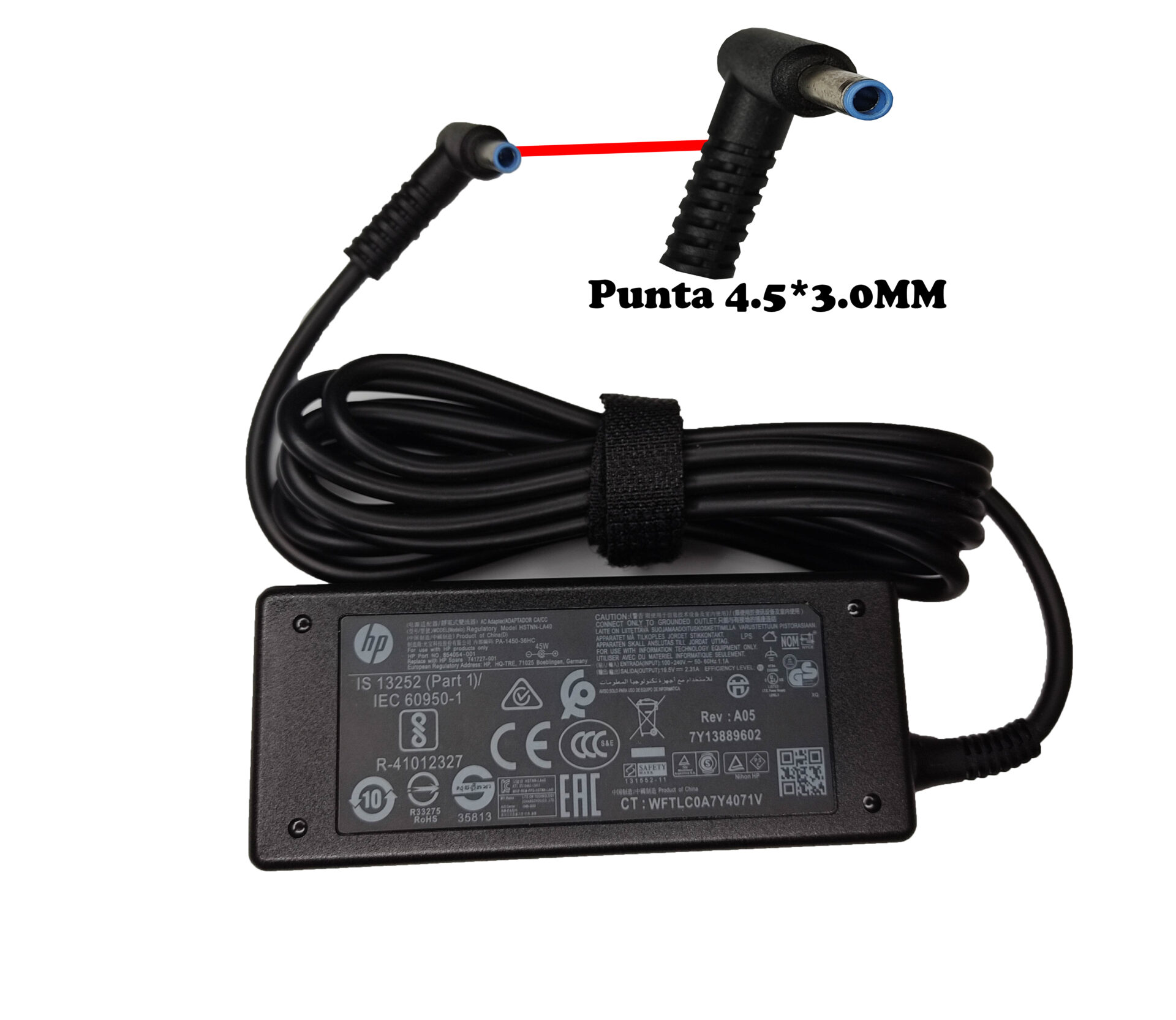 Cargador Hp V A Plug Azul Org Serviclic