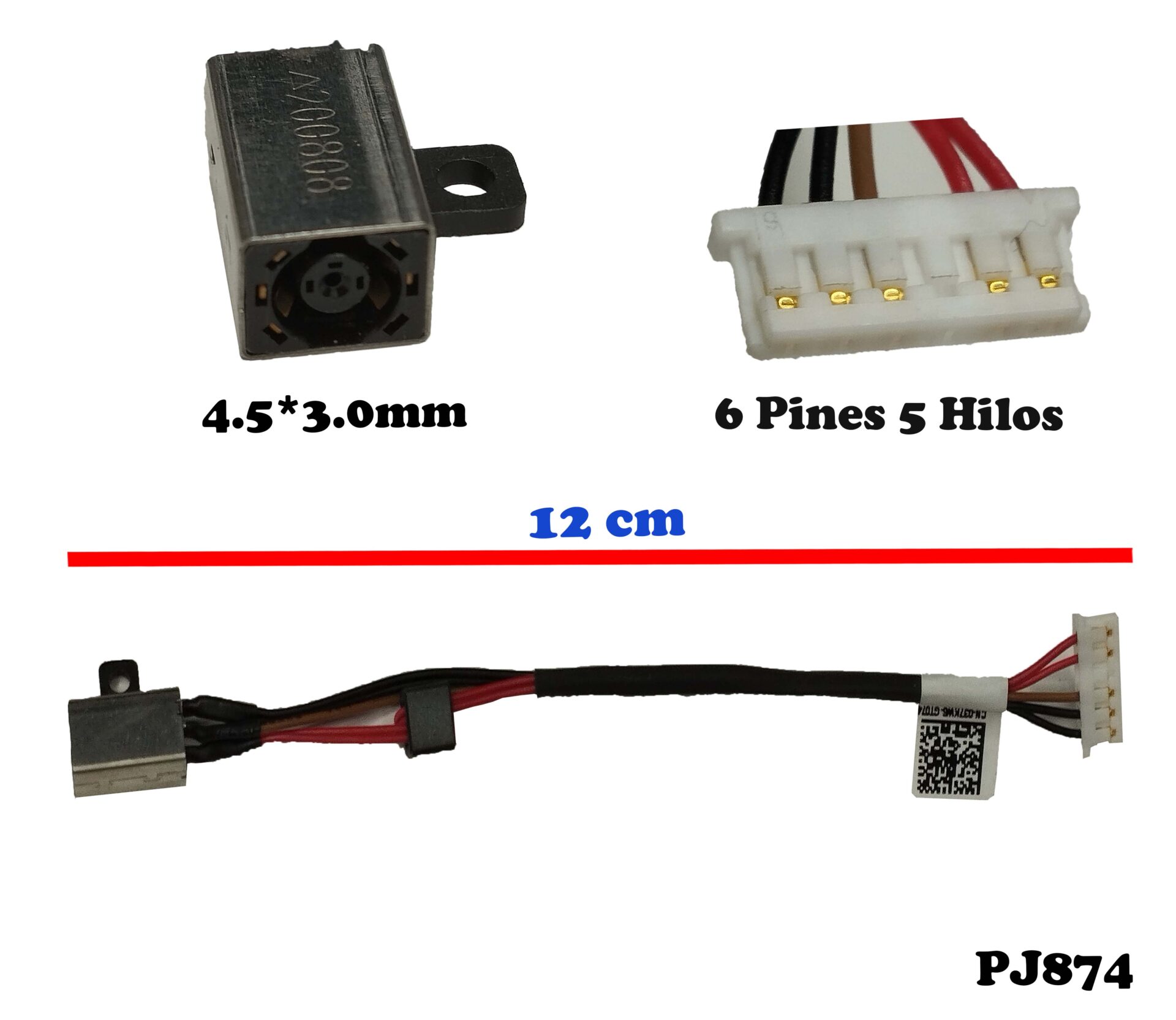 DC Power Jack Pin De Carga Dell Inspiron 17 5000 5758 5759 5755 Serviclic