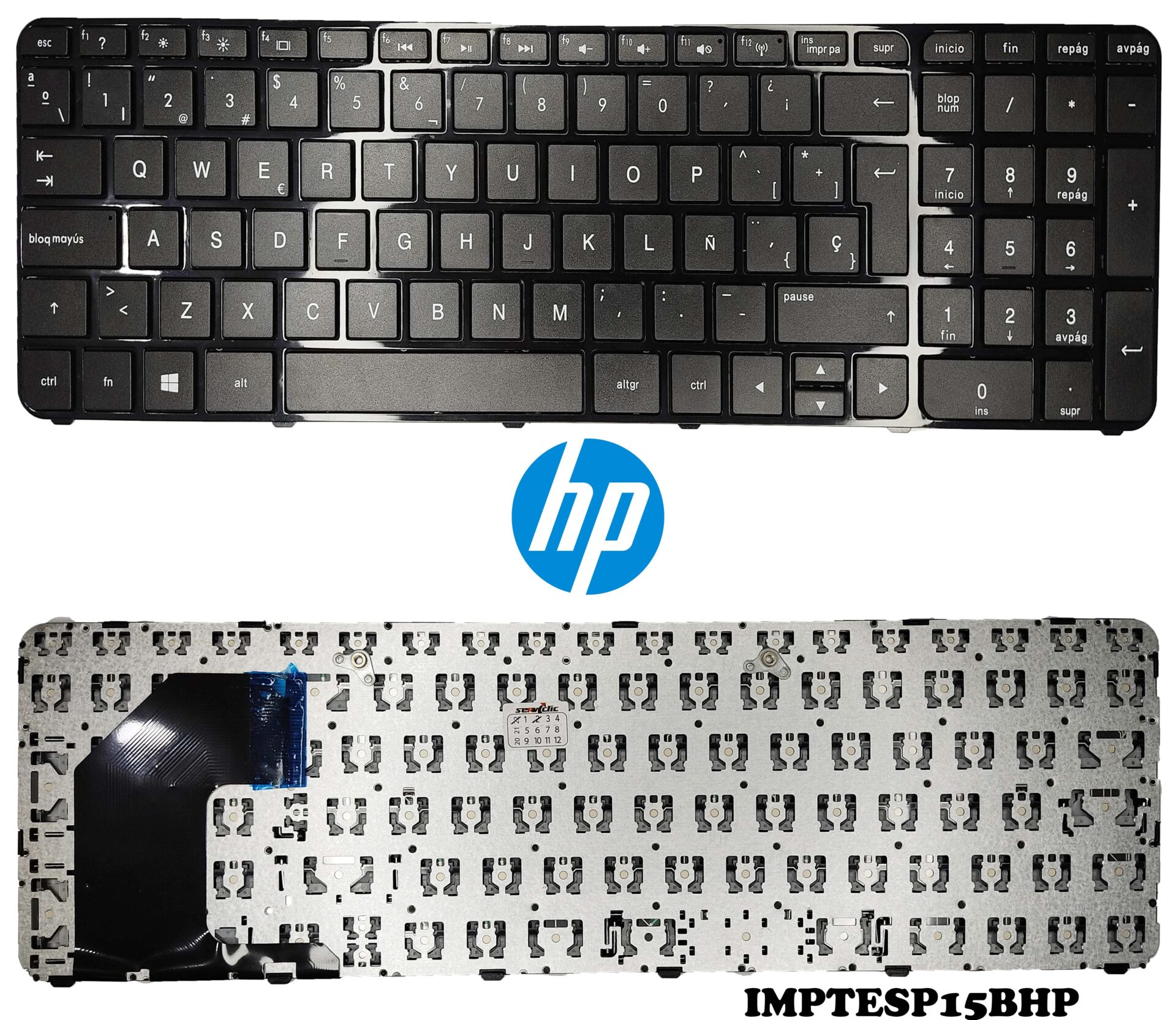 TECLADO HP 15 B 15T 15 Z 15B000 15B100 15ZB000 SP Serviclic