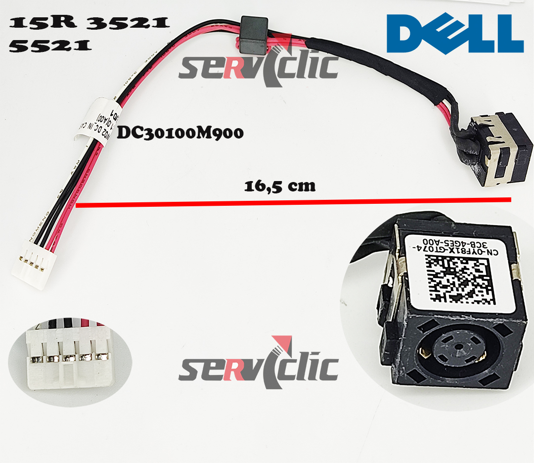 Dc Power Jack Pin De Carga Dell Inspiron R Serviclic