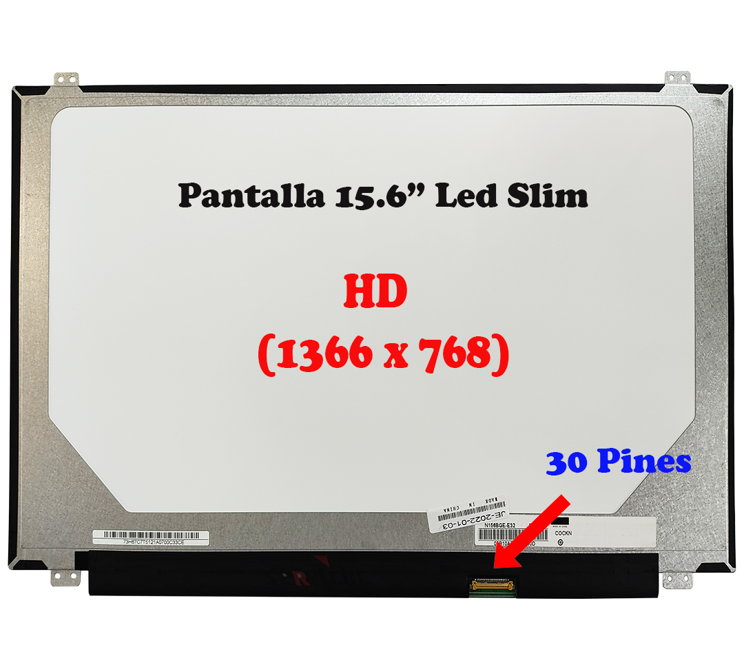 Pantalla 15 6 Led Slim Hd 1366x768 30 Pines Serviclic