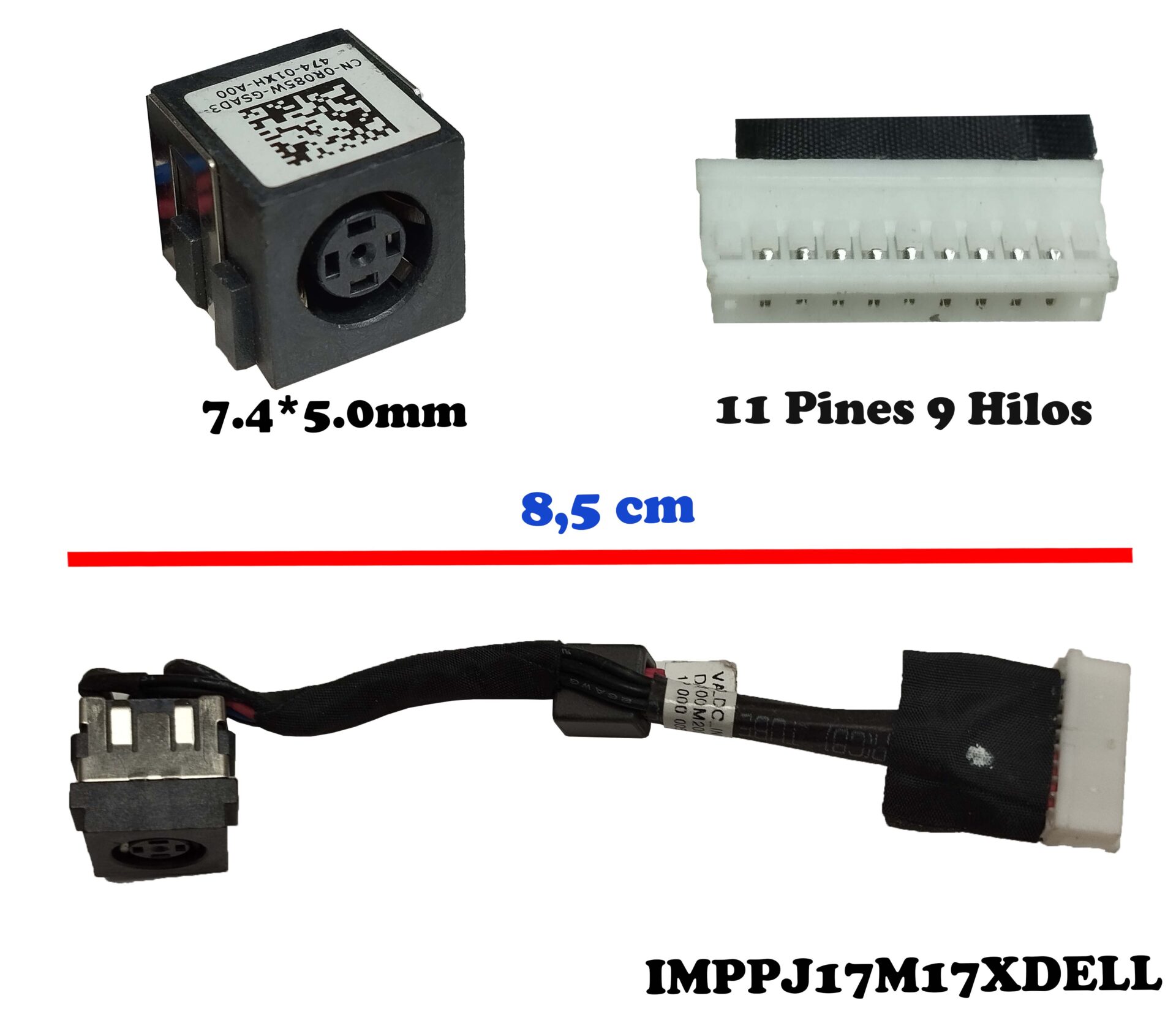 DC Power Jack Pin De Carga Dell Alienware 17 M17x R5 T8dk8 Serviclic