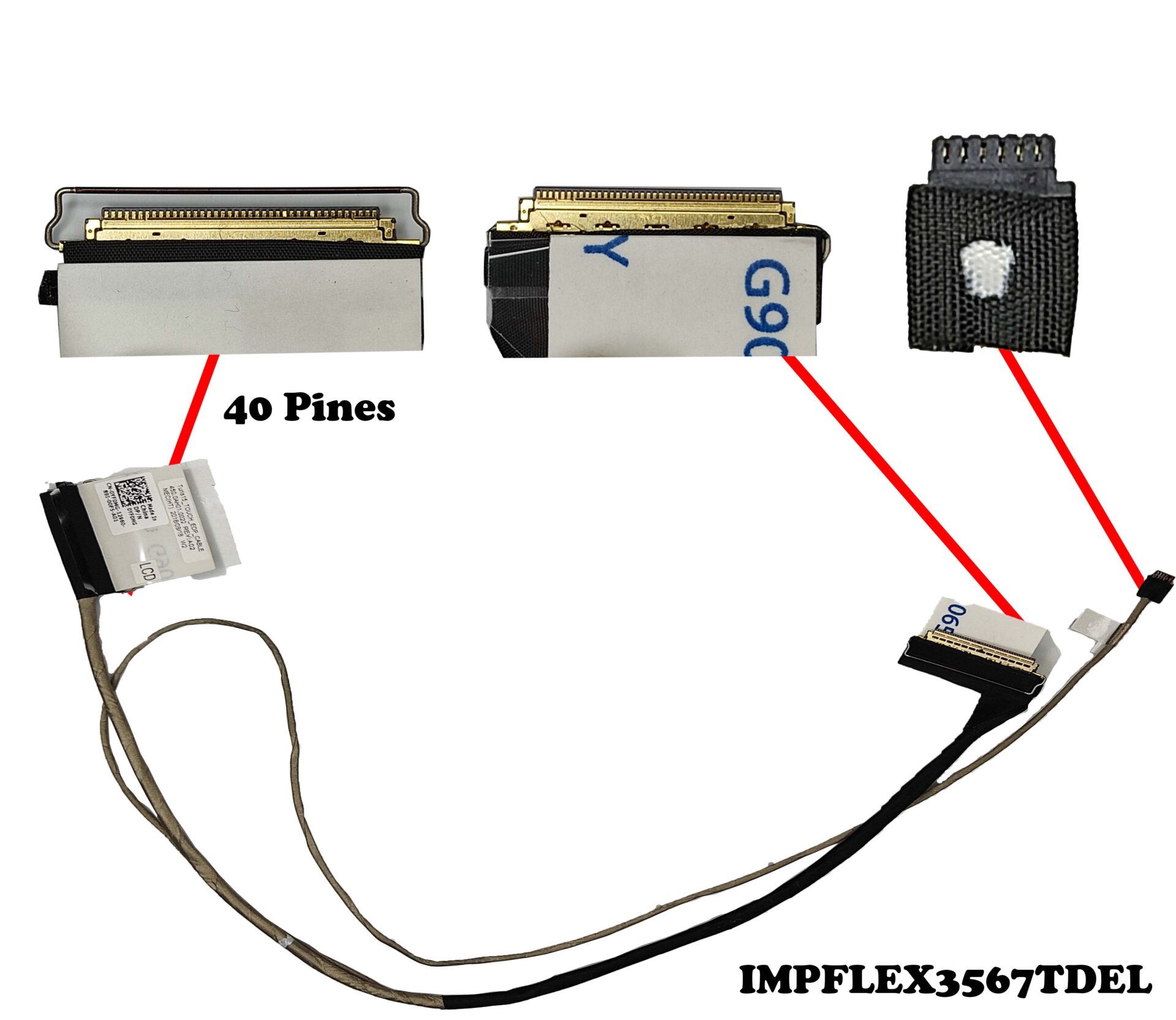 Flex Video LCD Dell Inspiron 15 3567 3565 450 0AH01 0022 0YF0MG 40