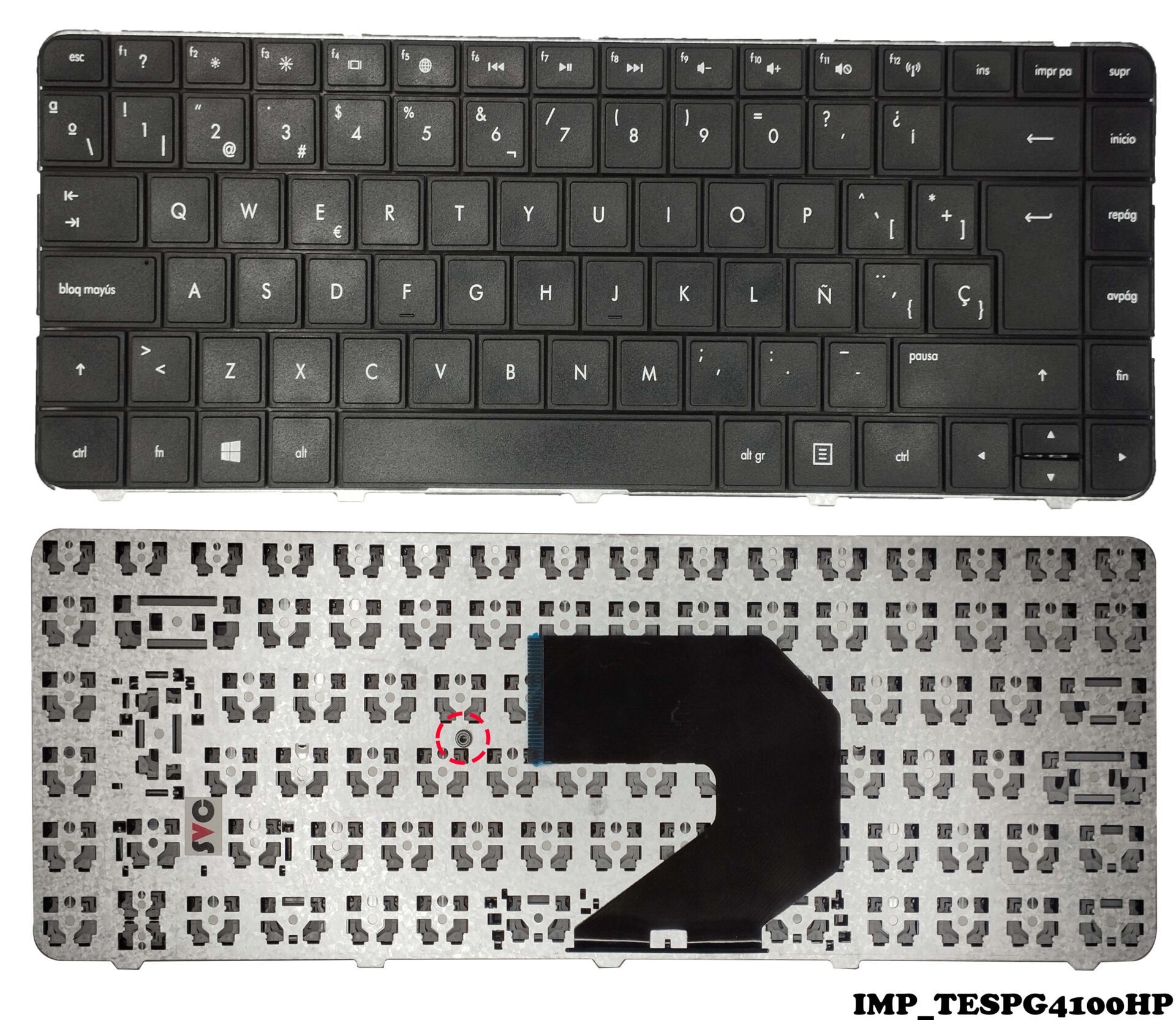 Teclado Hp G4 1000 G4 1100 G4 1200 G4 1300 G6 1000 Cq43 Serviclic 8956