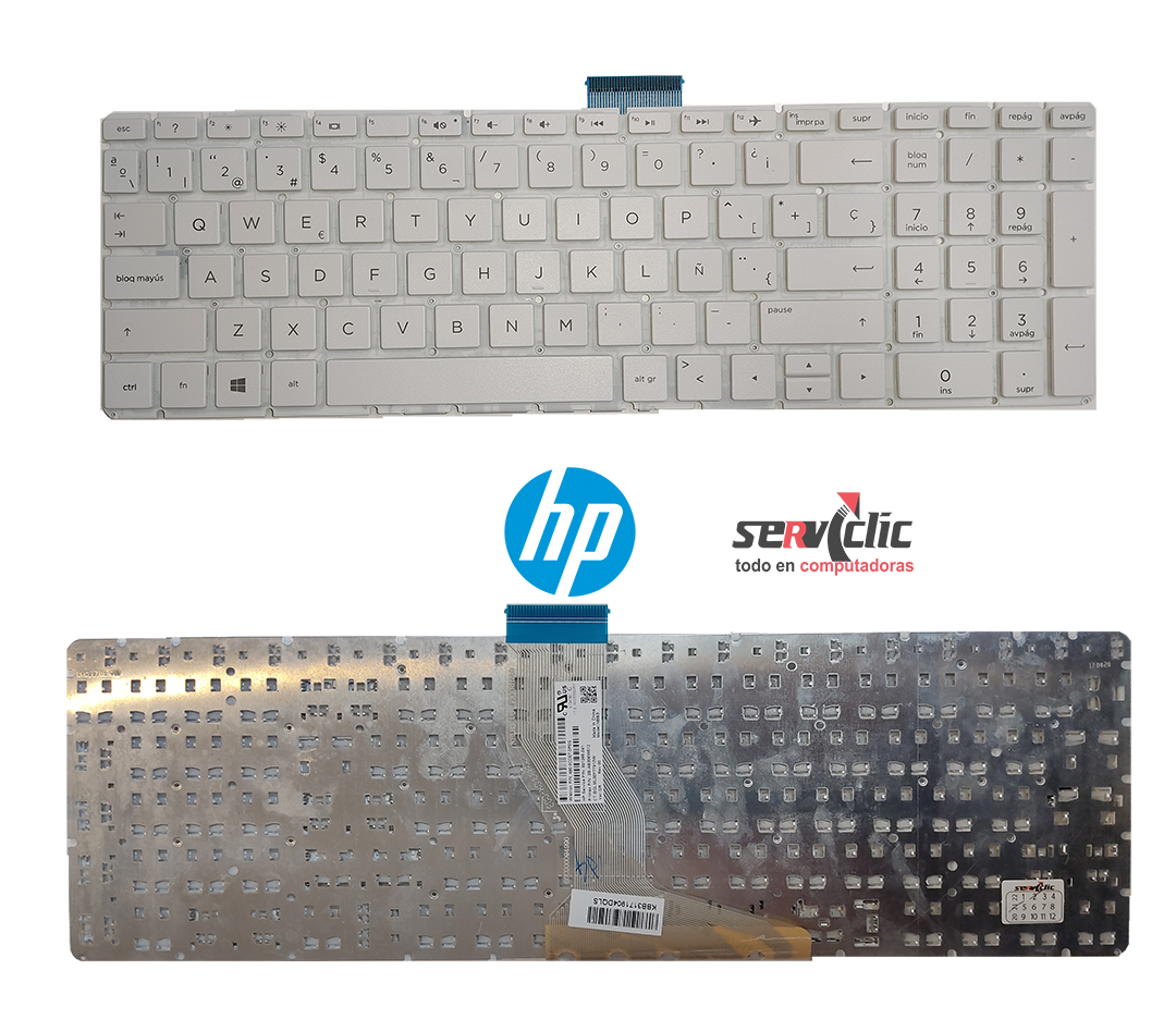 Teclado Sp Hp 15 Bs Blanco Serviclic