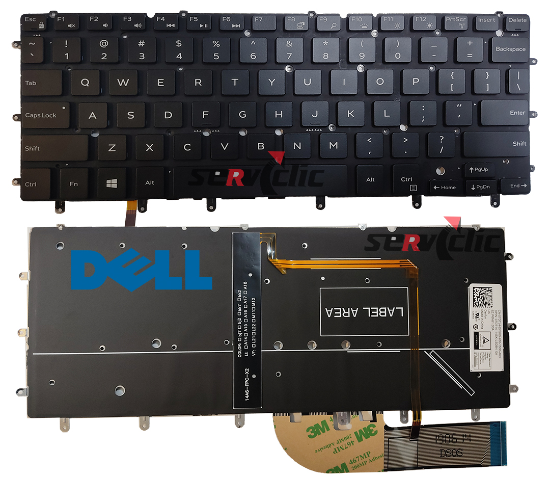 Clavier Rétroéclairé Dell AZERTY Pour XPS 13 9343, Inspiron 13 7000 - Occasion
