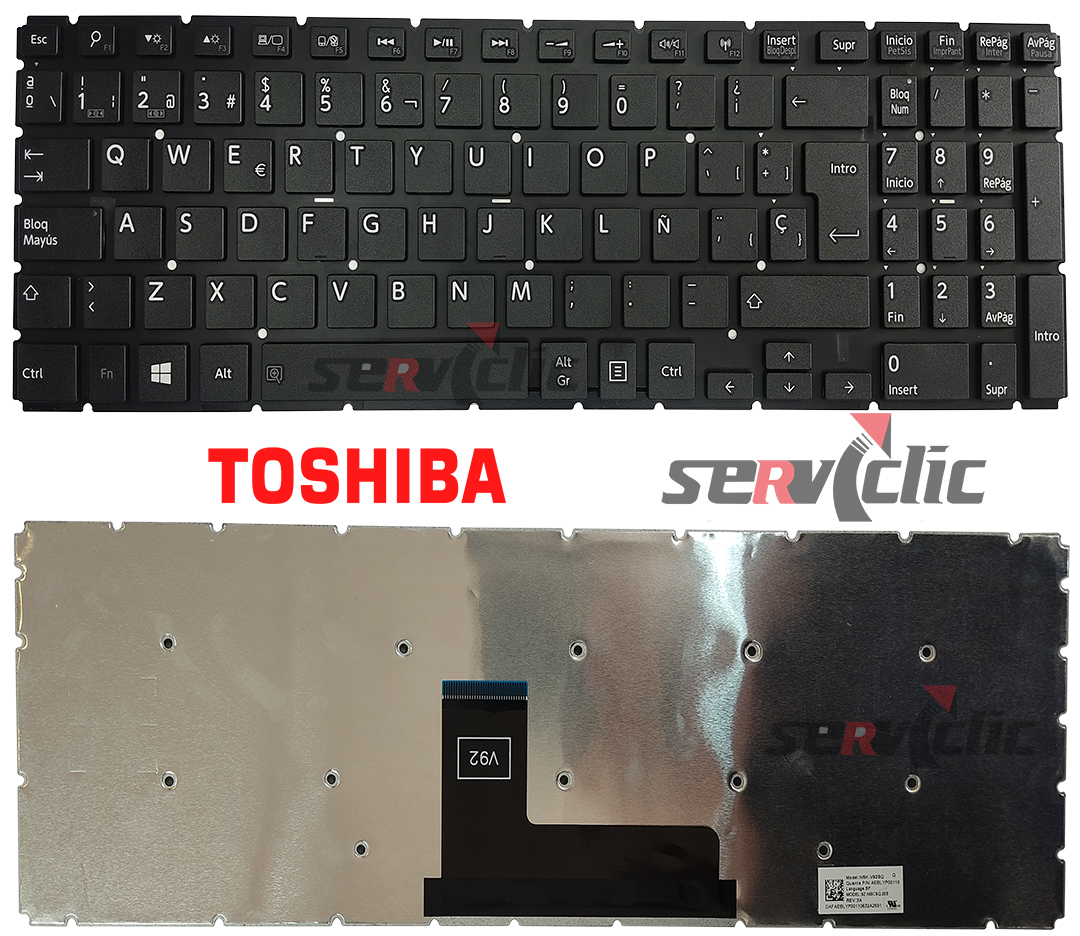 Teclado Toshiba L50-b L50d-b L50t-b L50dt-b L55-b L55d-b L55t-b Español ...