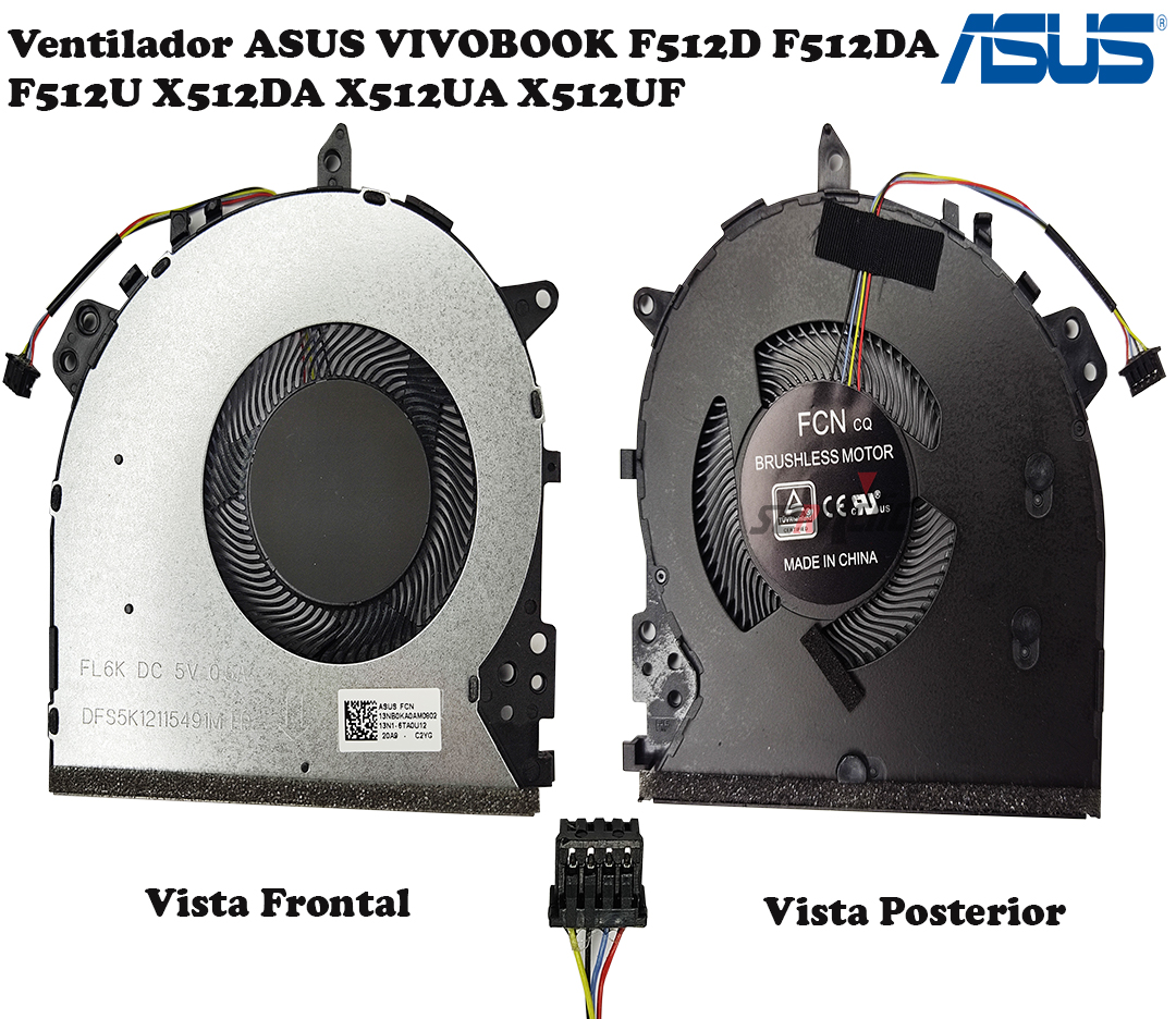 Ventilador Asus Vivobook F512d F512da F512u X512da X512ua X512uf
