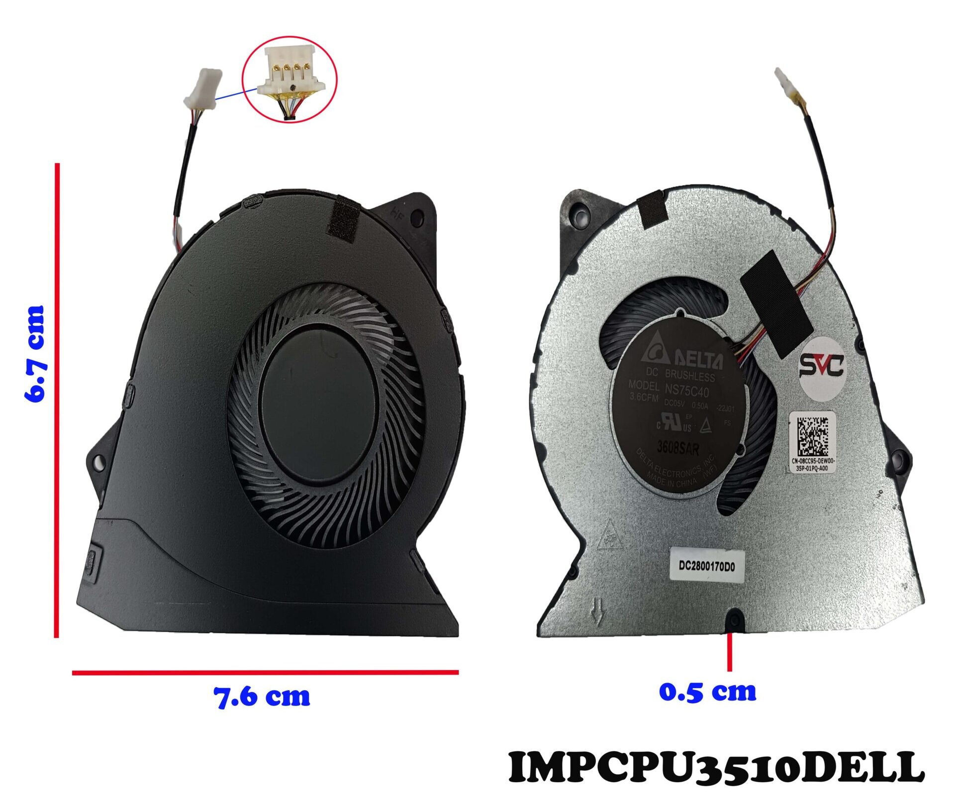 Ventilateur De Refroidissement Pour PC Portable Dell Vostro/Inspiron - Pièce Neuve