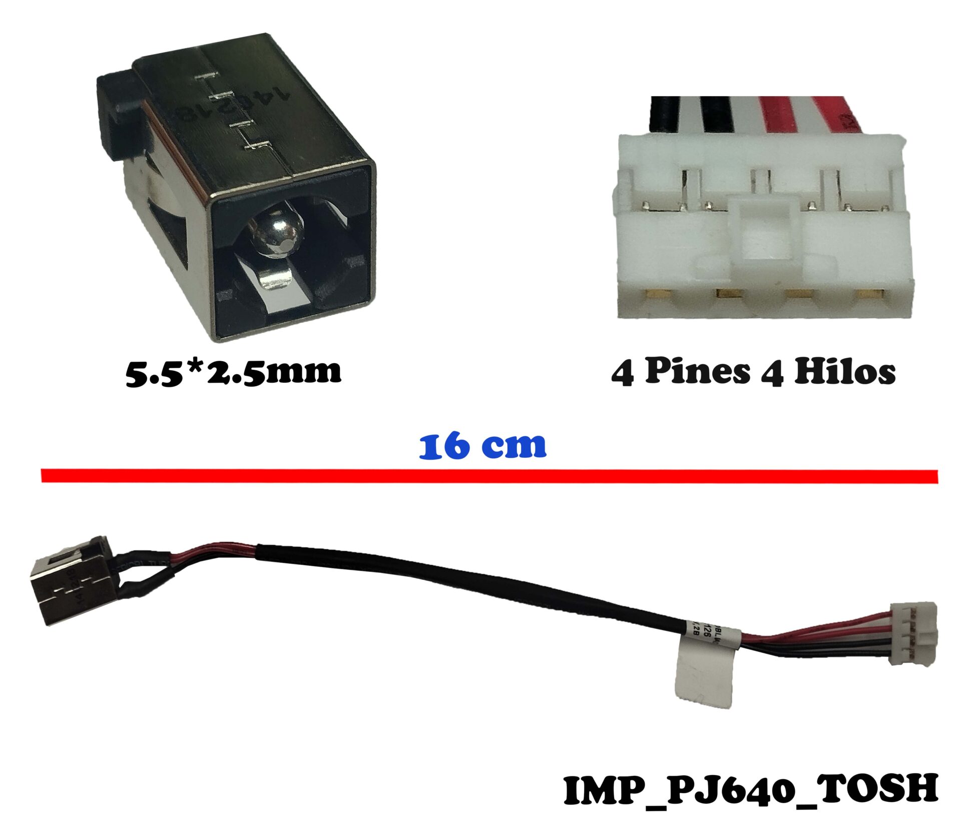 DC Power Jack Plug Cable For Toshiba Satellite C55-A Series – Laptop Charging Port Replacement