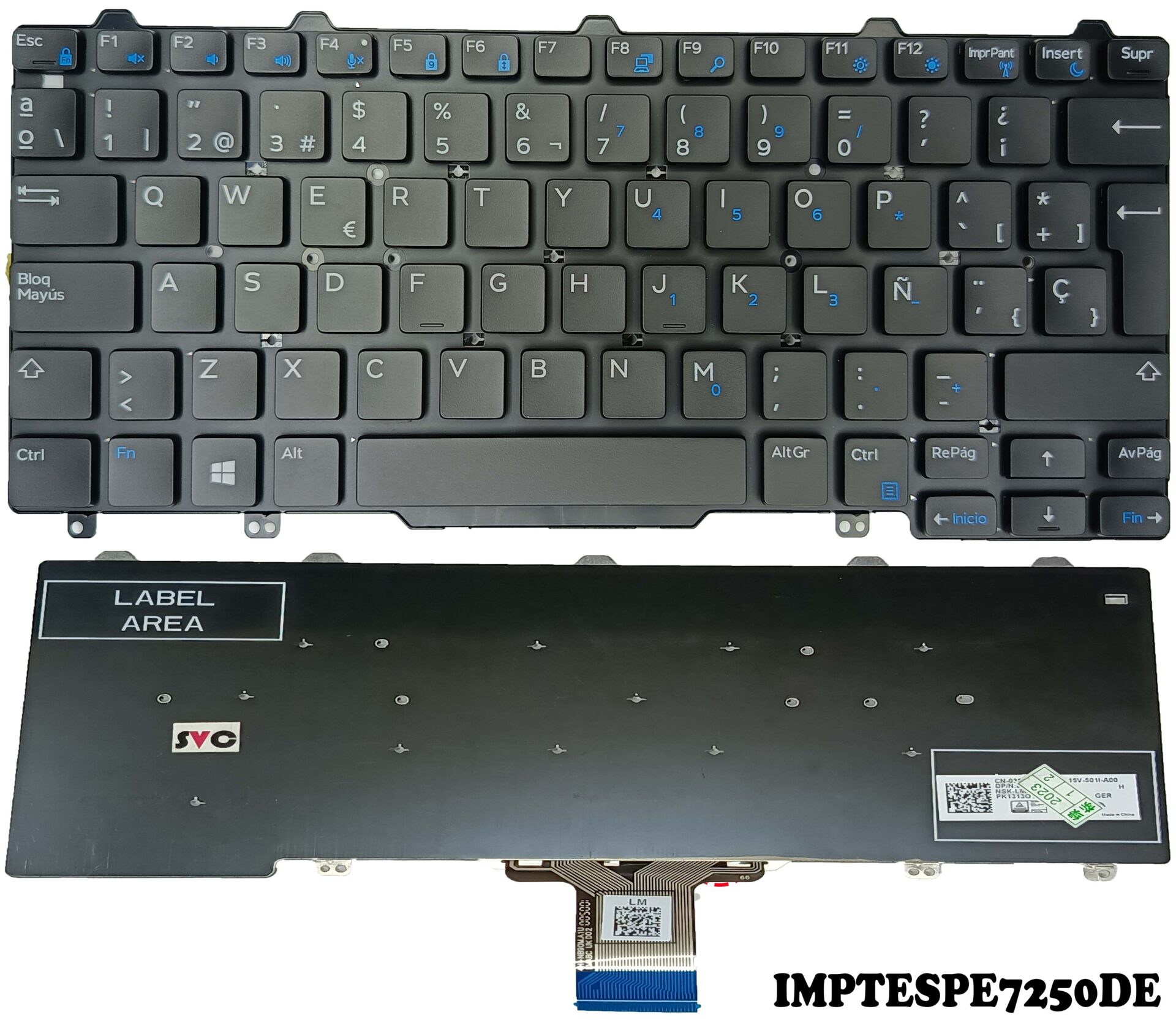 Teclado Sp Dell E7250 E5250 E5270 E7270 Serviclic 7000