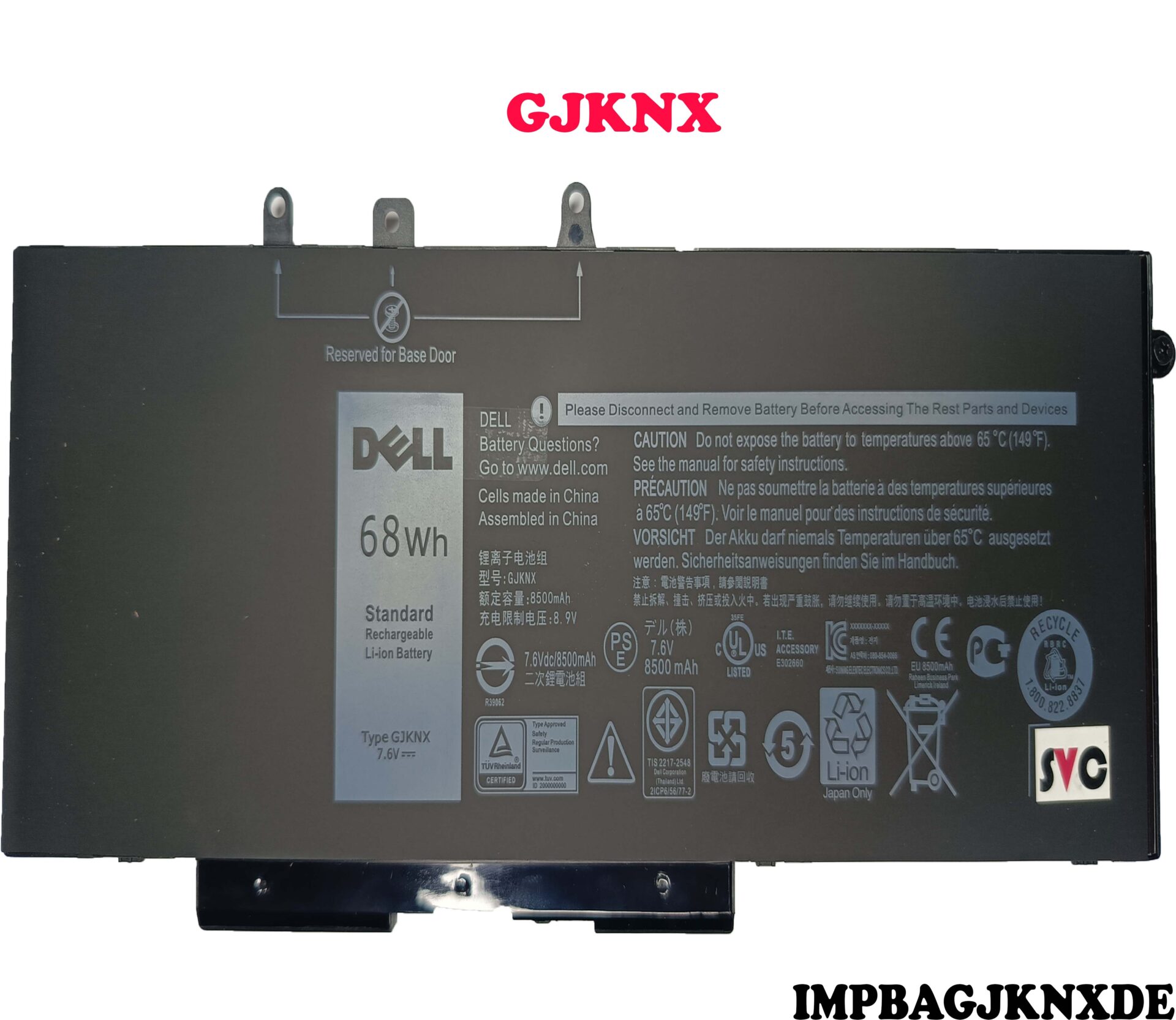 Batería GJKNX Dell Latitude E5480 E5580 E5490 E5491 E5590 E5591