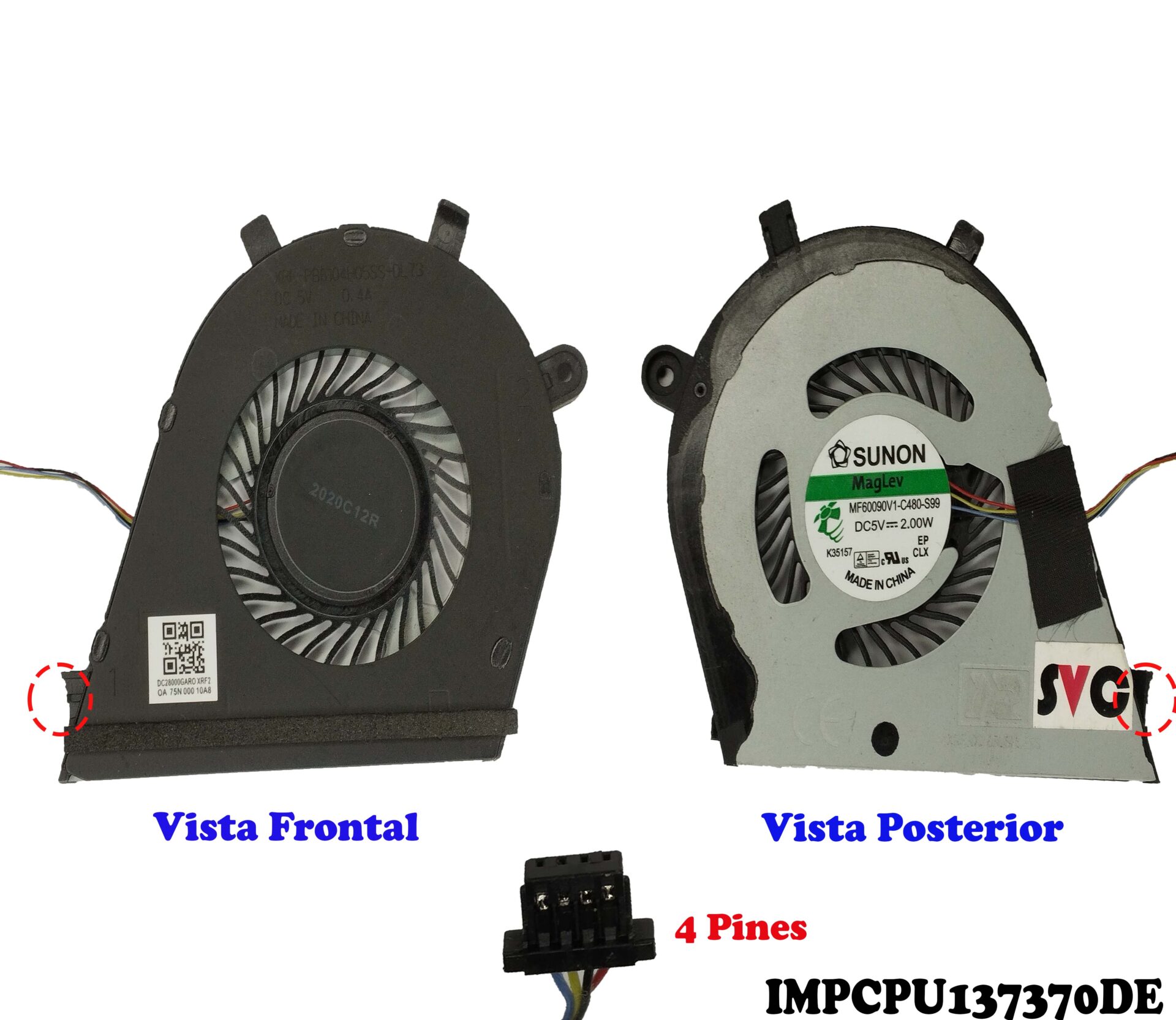 Ventilador Dell Inspiron 13 7370 7373 - Serviclic